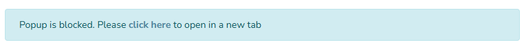 popup blocked notification