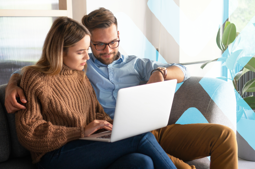couple paying bills