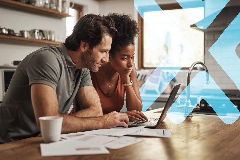 couple looking at laptop