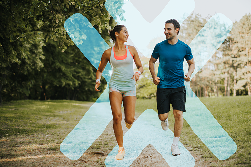 Couple running