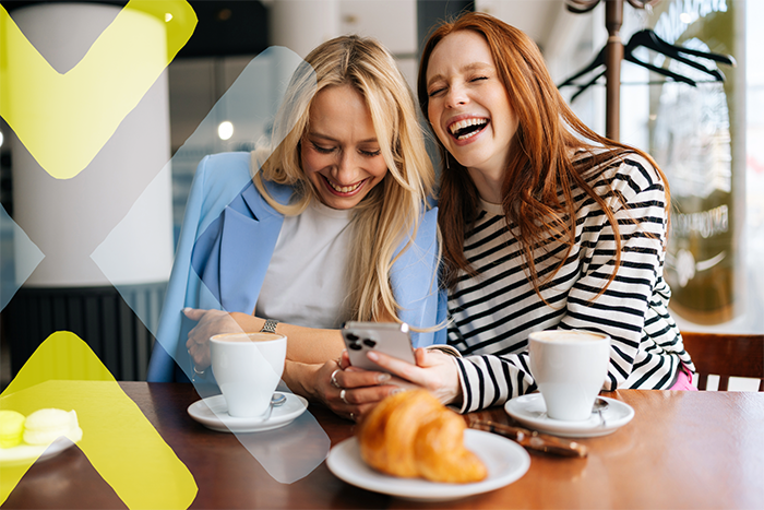 Women laughing